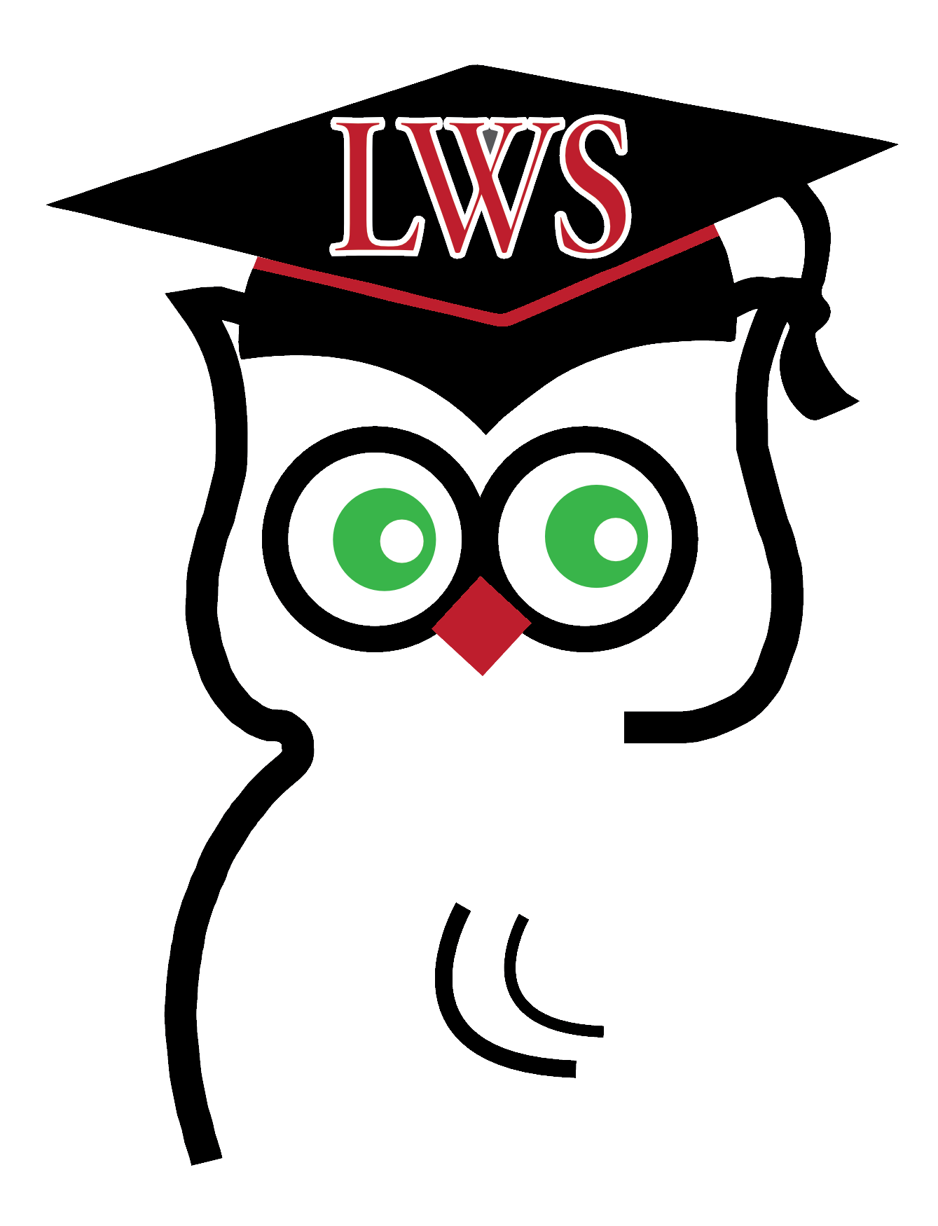 LWS Owl Logo Transparent BLACK